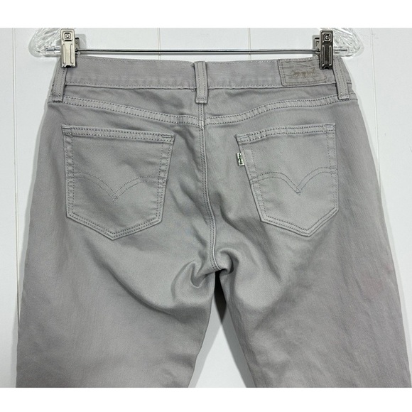 Levis Womens Sz 6M Ultra Low Bootlet Gray Denim Jeans Cotton Stretch Button - Picture 5 of 12